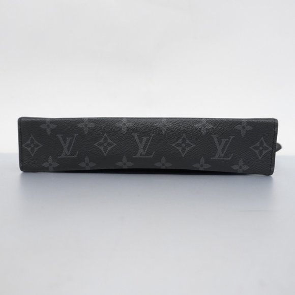 Louis Vuitton Clutch Bag Monogram Eclipse Pochette Voyage MM M61692 Grey Blac... - Picture 3 of 12